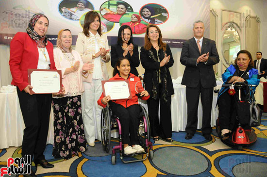 تكريم بطلات دورة الألعاب البارالمبية القومى للمرأة