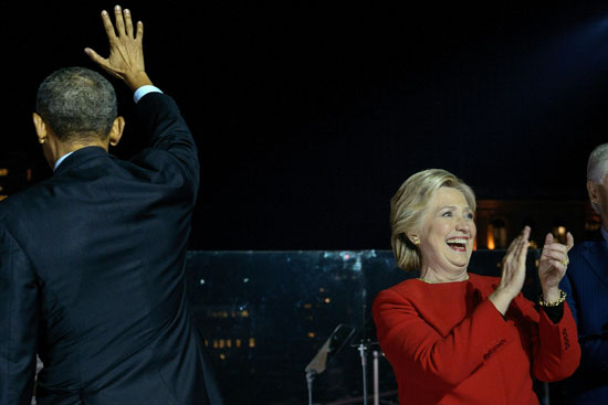 هيلارى كلينتون وباراك أوباما