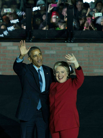 هيلارى كلينتون وباراك أوباما