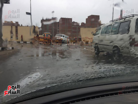 سقوط أمطار غزيرة على محافظة الغربية