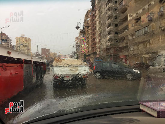 غرق الشوارع بالأمطار
