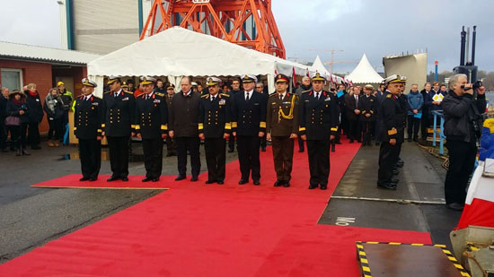 الفريق أسامة ربيع يشهد تدشين الغواصة الالمانية الثانية