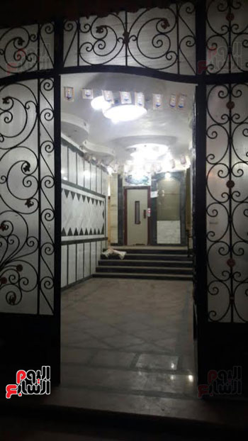 مدخل شقة الارهابيين