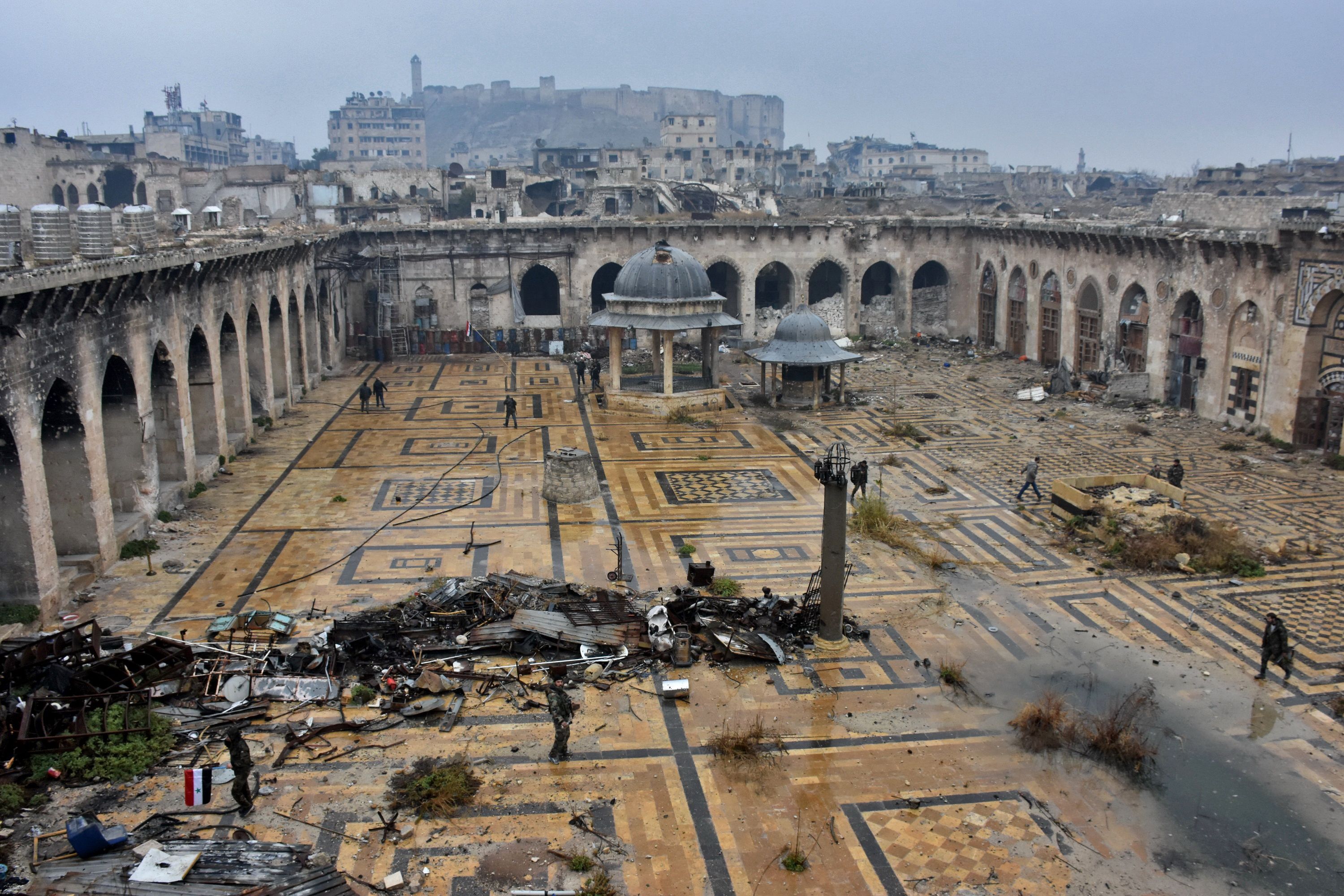 المسجد الأموى بعد الدمار