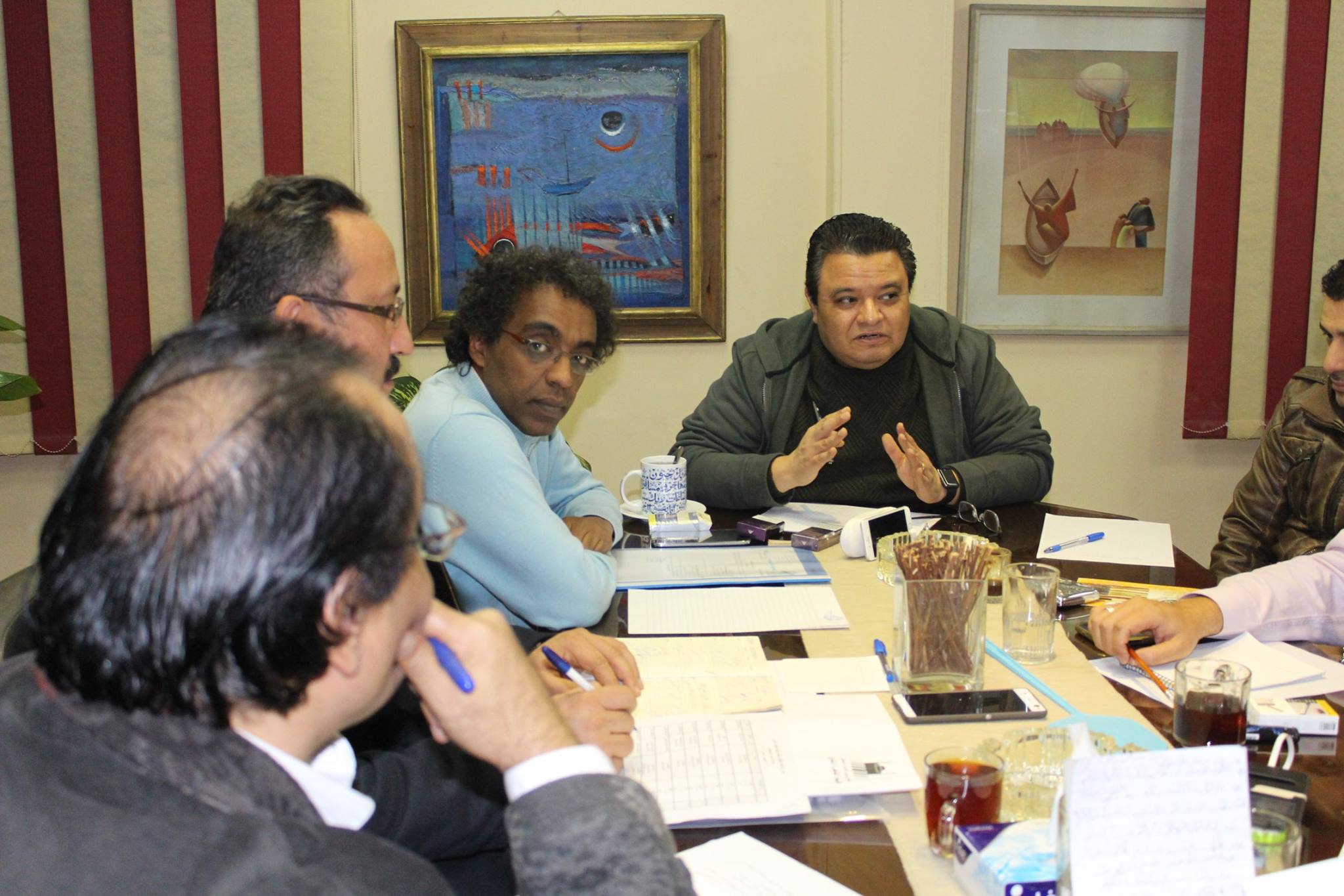 خالد جلال يجتمع برؤساء الهيئات التابعة للإنتاج الثقافى (1)