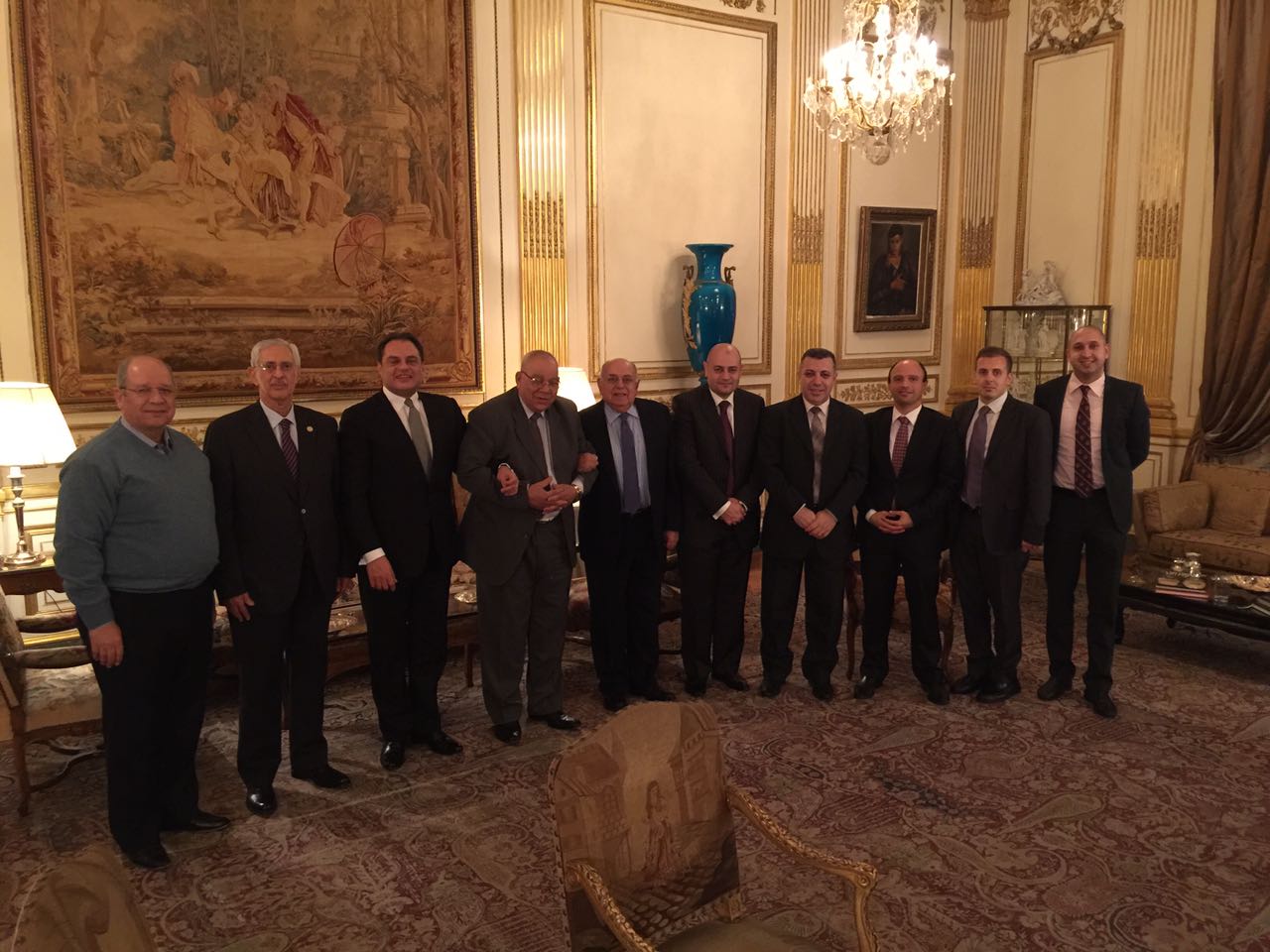 السفارة المصرية بباريس تقيم مأدبة عشاء لوفد مجلس الدولة المصرى في فرنسا