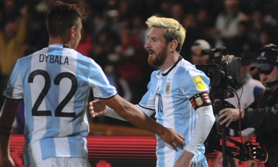ديبالا وميسي مع منتخب الأرجنتين