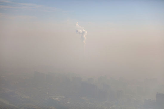  جانب من تلوث الهواء فى الصين 
