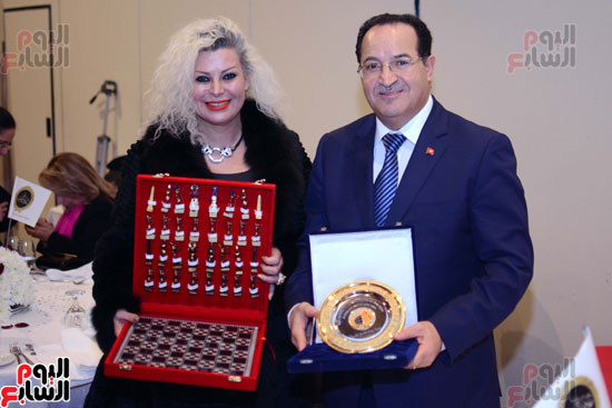  السفير التونسي نجيب المنفي وليلى شتا