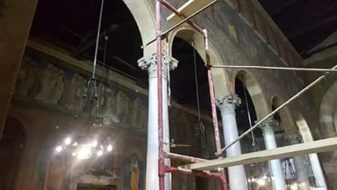 الهيئة الهندسية للقوات المسلحة تبدأ ترميم الكنيسة البطرسية بعد حادث التفجير (11)