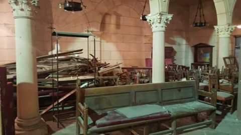 الهيئة الهندسية للقوات المسلحة تبدأ ترميم الكنيسة البطرسية بعد حادث التفجير (2)