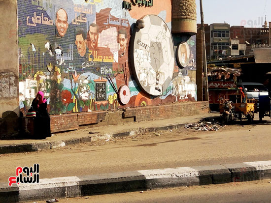 جدارية النادي الاسماعيلي فى مدخل الميدان