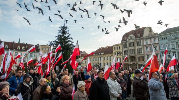 مظاهرات فى مدن بولندية مختلفة