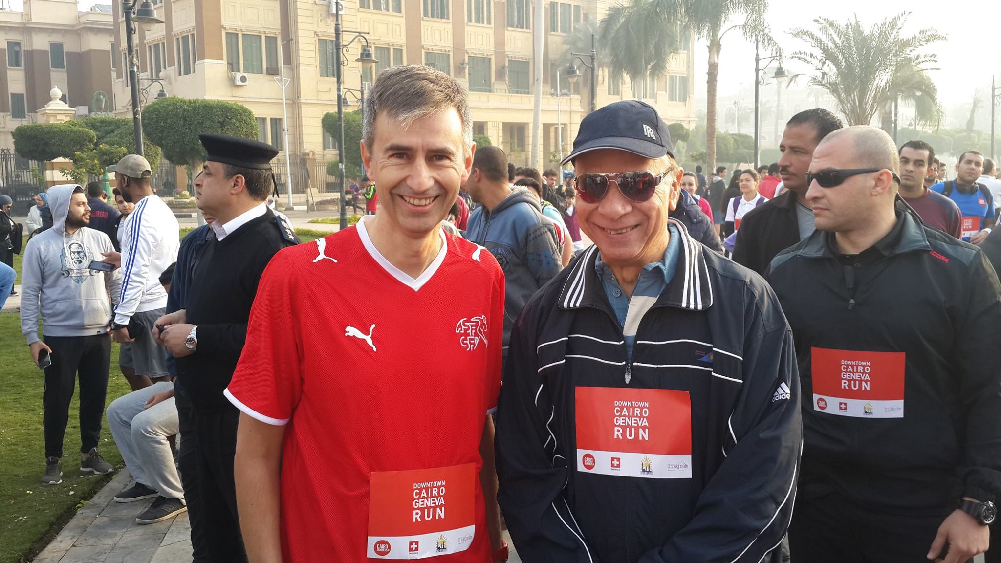السفير السويسرى مع محافظ القاهرة