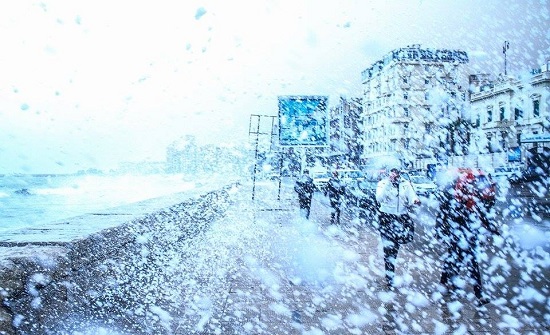 أمطار الثلج فى الإسكندرية