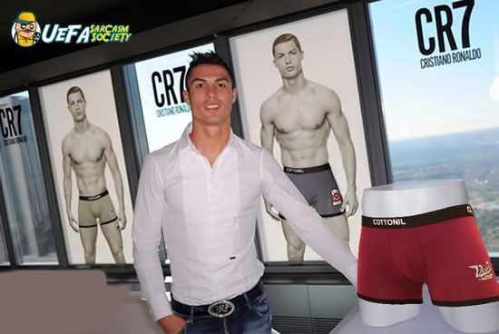 كريستيانو رونالدو وإعلاناته الكثيرة للملابس الداخلية.