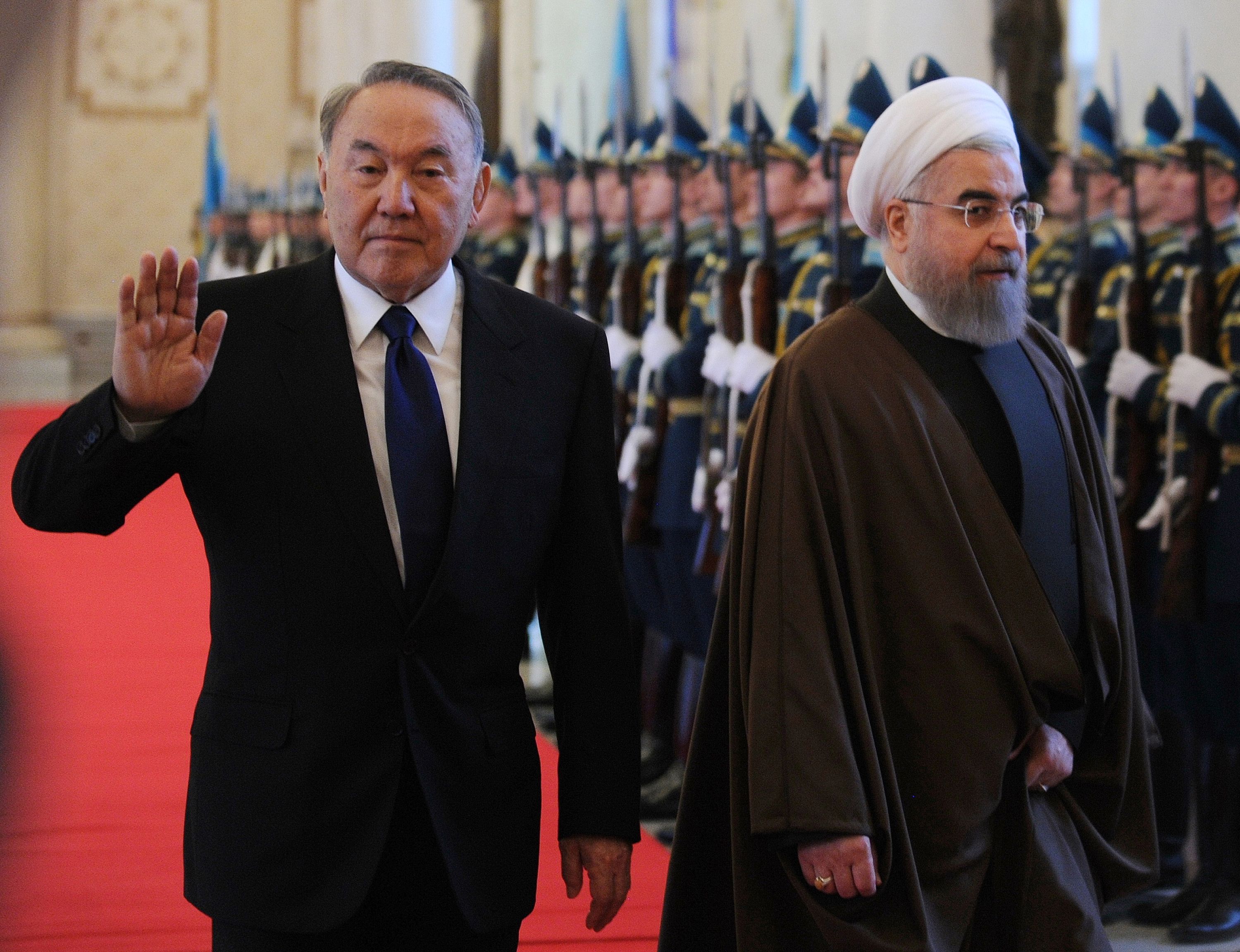 حضور الرئيس الكازخستانى والإيرانى الجنازة