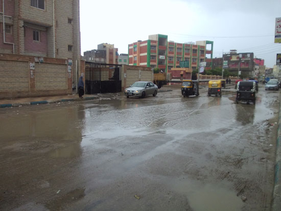 الأمطار بشوارع كفر الشيخ