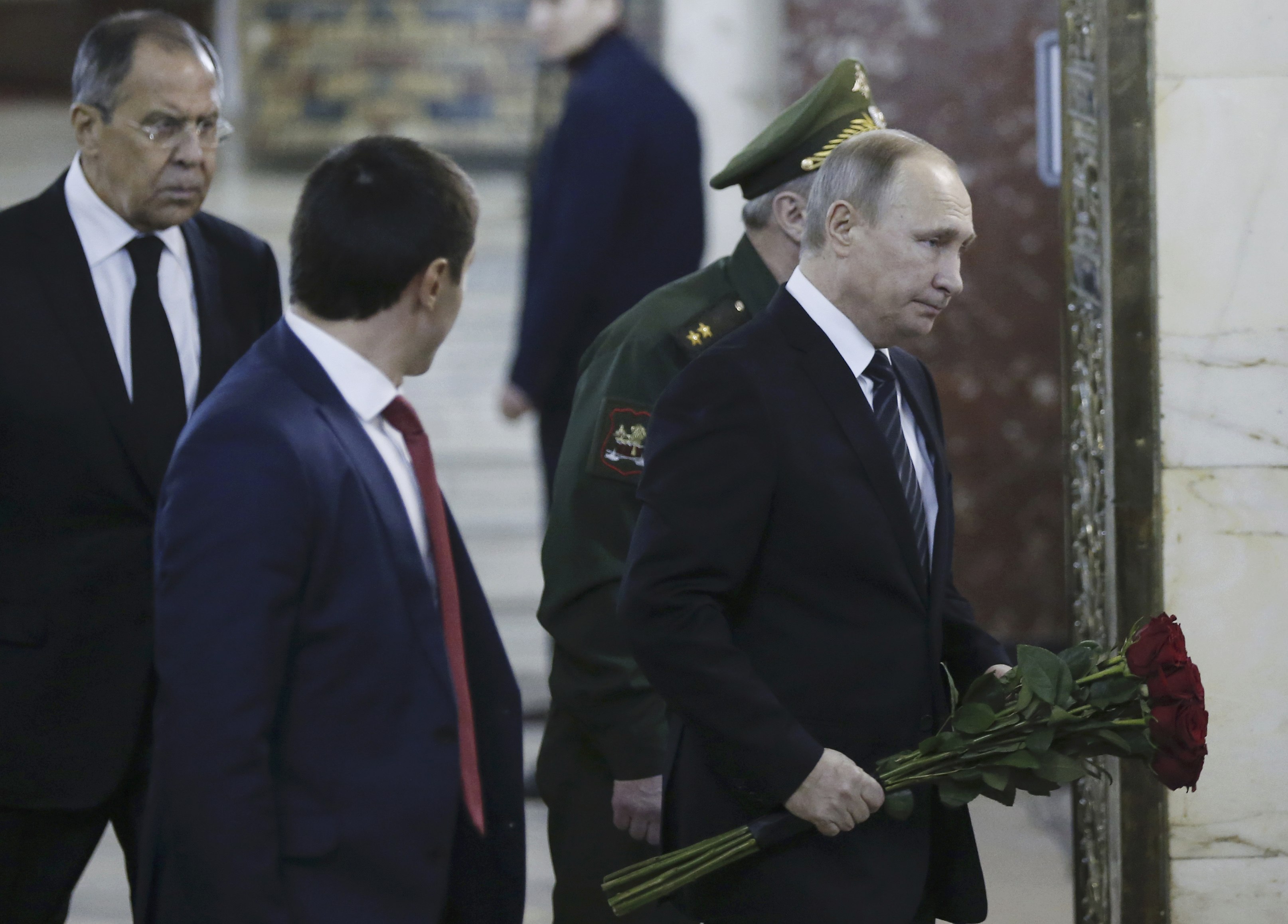 حضور الرئيس الروسى بوتين جنازة السفير الروسى