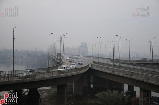 	الشبورة تغطى سماء القاهرة فى الساعات الأولى 