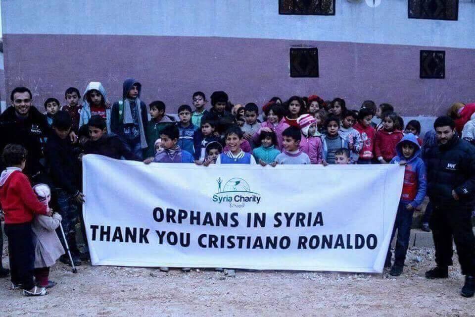 أطفال سوريا يشكرون كريستيانو