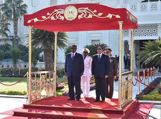 الرئيس عبد الفتاح السيسي، وإسماعيل عُمر جيلة رئيس جيبوتى (3)