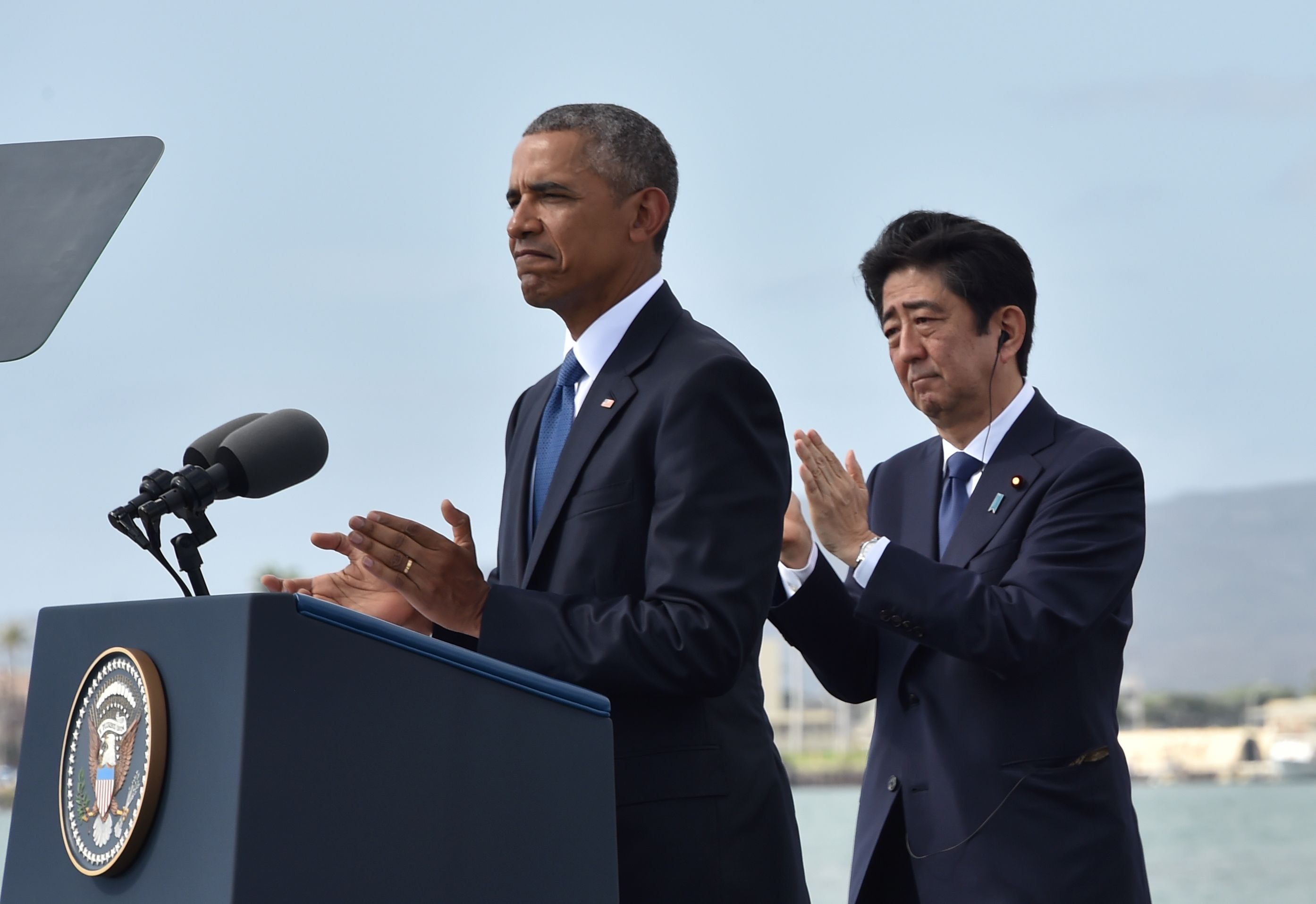 مؤتمر أوباما و شينزو آبى