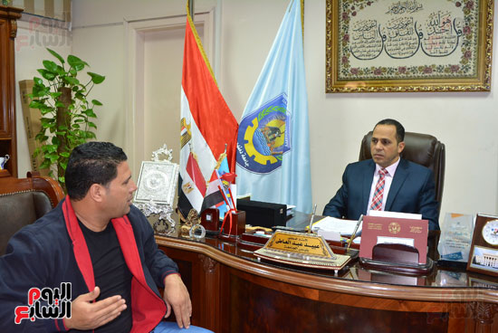 الدكتور عبيد صالح رئيس جامعة دمنهور خلال حواره لليوم السابع 