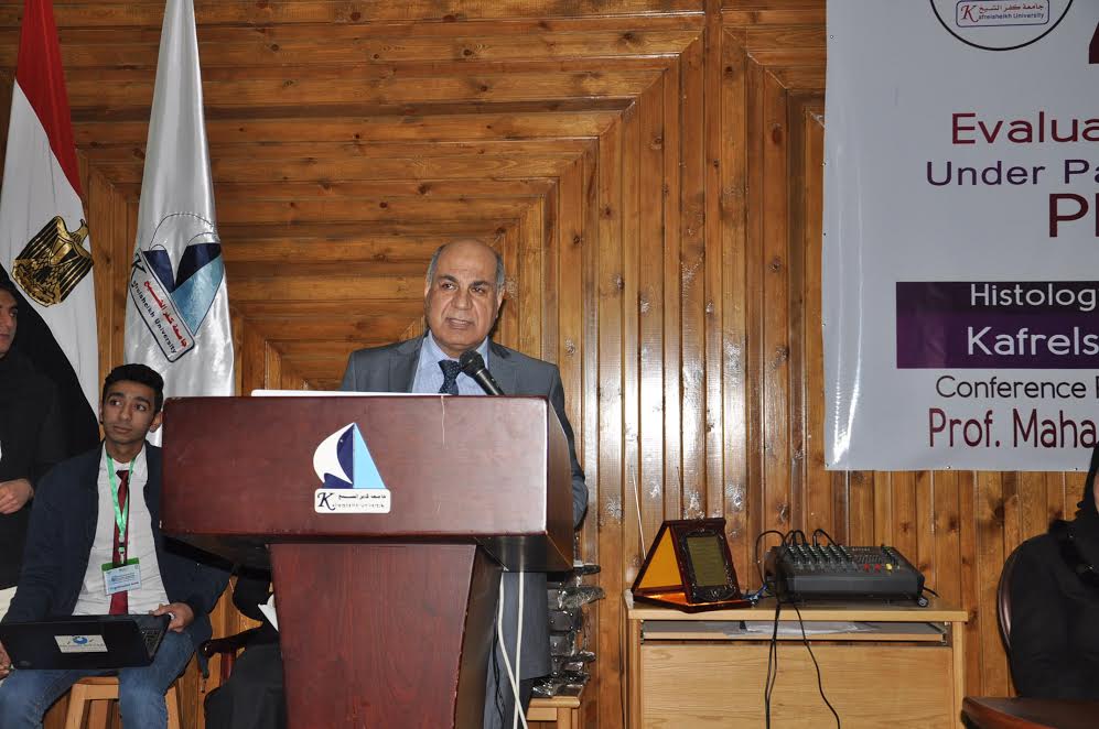رئيس جامعة كفر الشيخ يلقي كلمته بالمؤتمر
