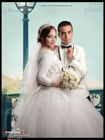 صور زفاف علاء وزوجته زينب