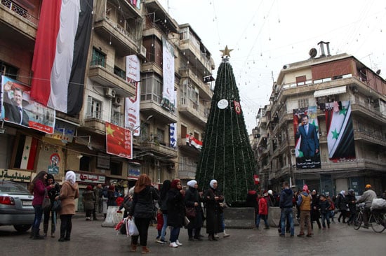 شجرة الكريسماس فى دمشق