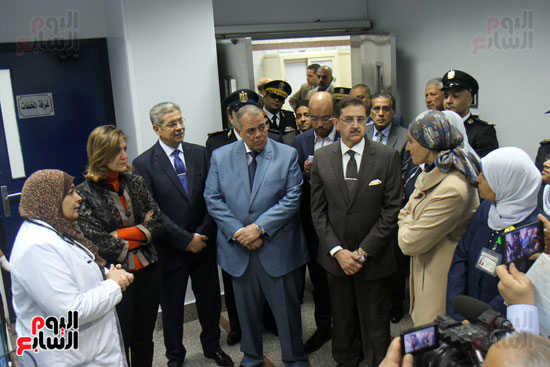 زيارة قيادات الداخلية لمستشفى أبو الريش