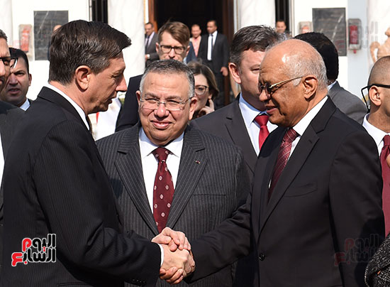 علي عبد العال ورئيس سلوفانيا يدخلان تحت قبة البرلمان