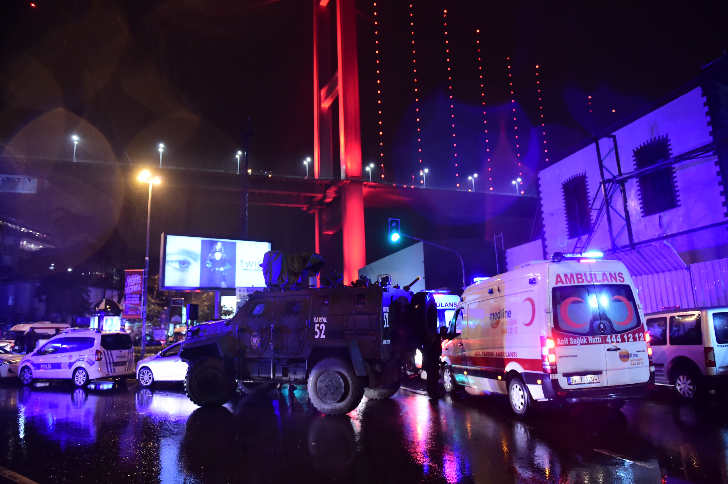 الشرطة التركية تنتشر بالمكان