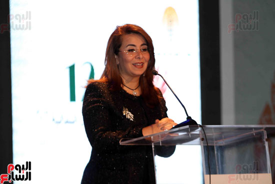 	الدكتورة غادة والى وزيرة التضامن الاجتماعى خلال كلمتها فى حفل إعلان جائزة ساويرس الثقافية