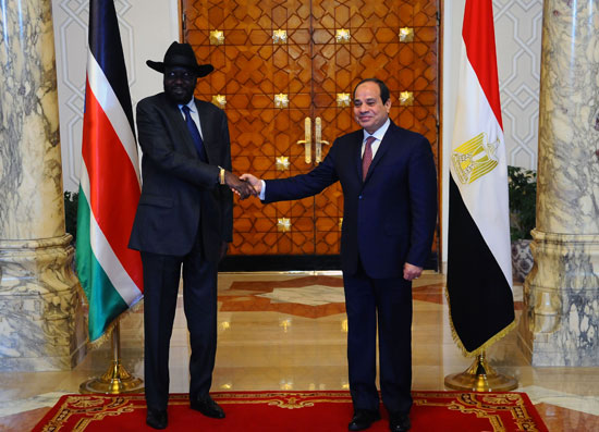 الرئيس السيسى وسلفاكير رئيس جنوب السودان  (1)