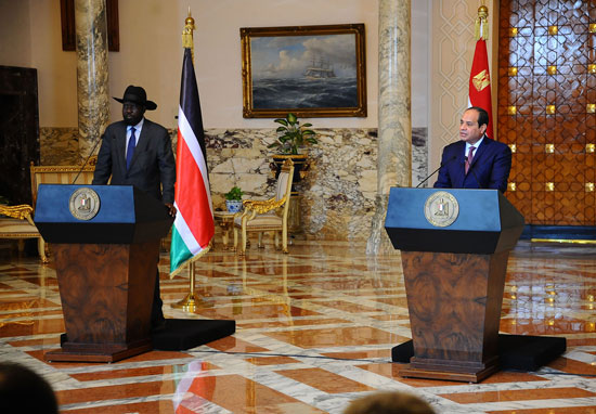 الرئيس السيسى وسلفاكير رئيس جنوب السودان  (3)