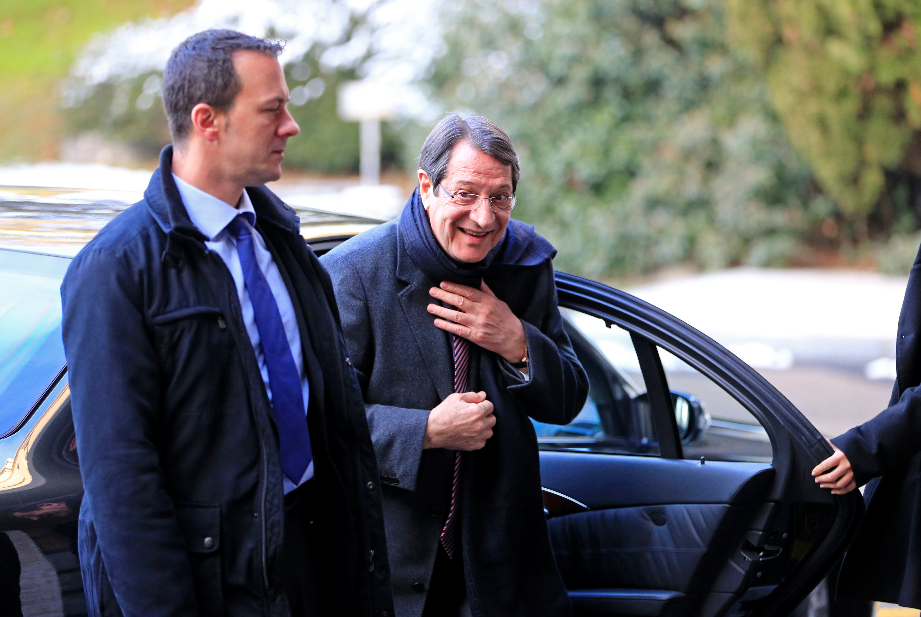 الرئيس القبرصى اليونانى نيكوس اناستاسيادس يصل مقر الأمم المتحدة فى جنيف