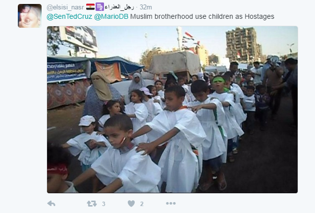 استخدام الاطفال فى مظاهرات رابعة