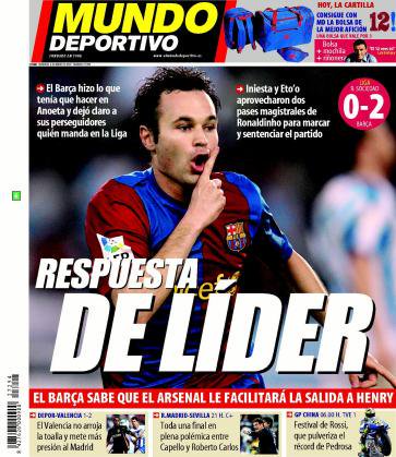 غلاف صحيفة موندو الكتالونية عن مواجهة ريال سوسيداد