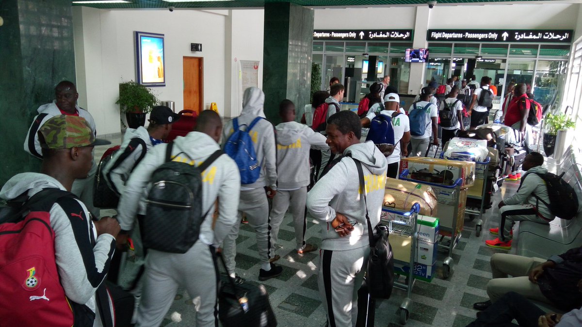 منتخب غانا في المطار