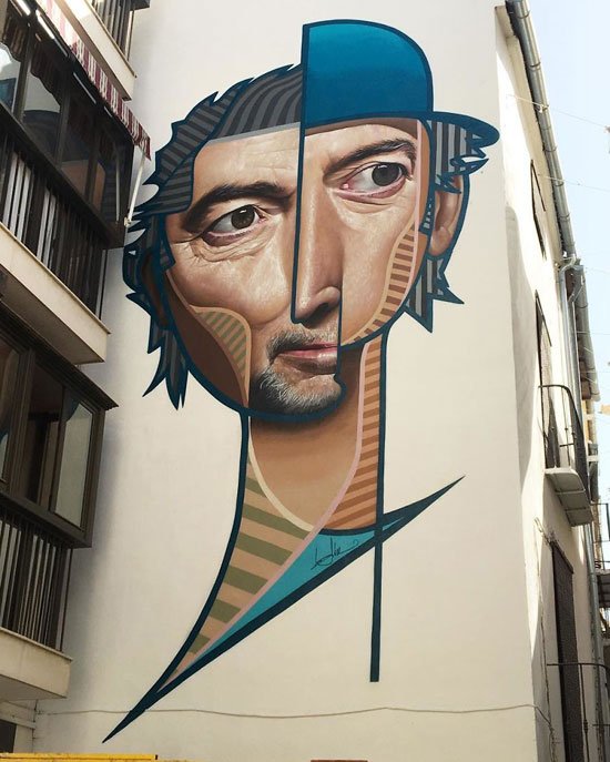 فنان إسبانى يصمم جداريات مستوحاة من أعمال بيكاسو