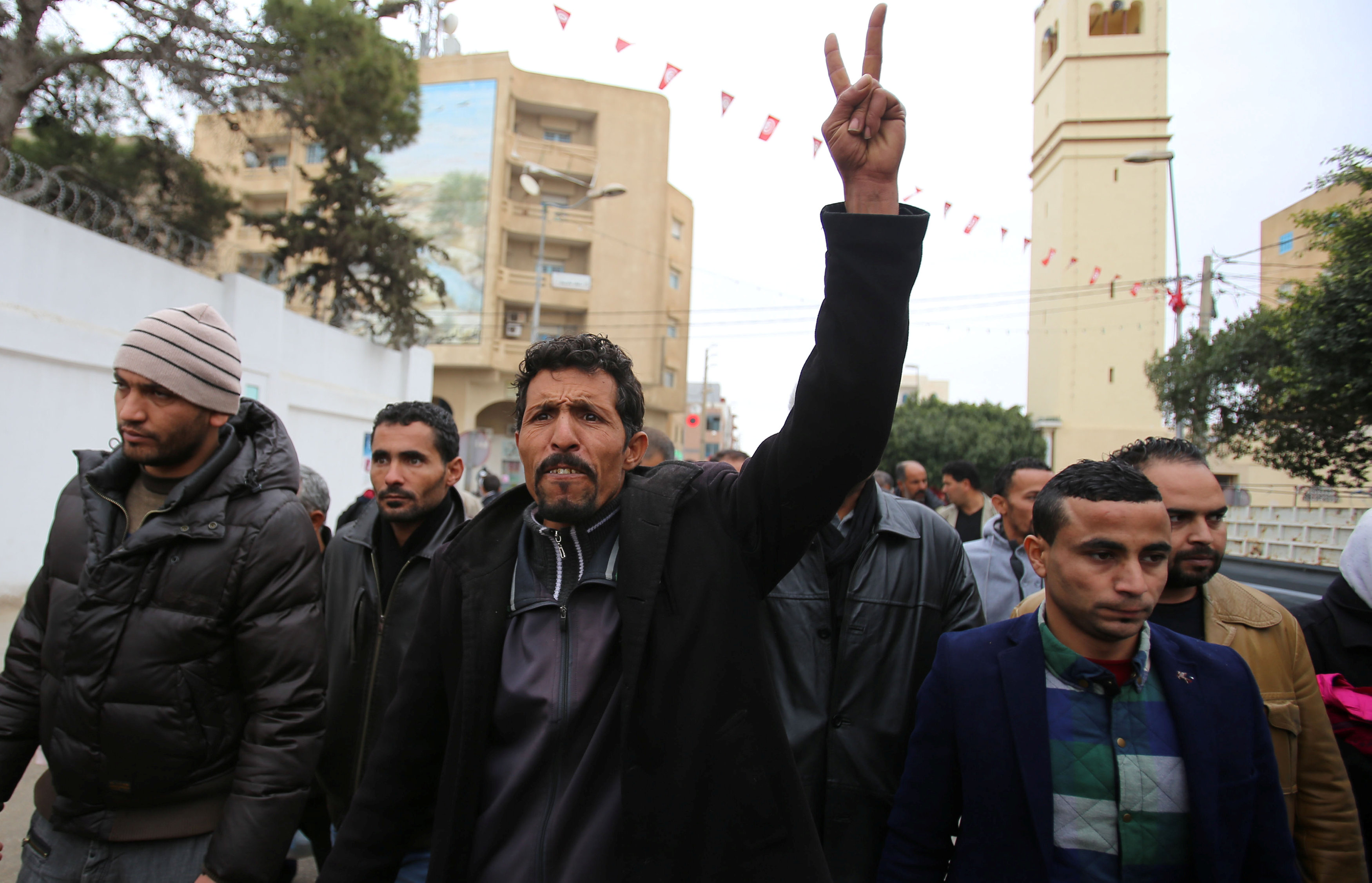 الاحتجاجات فى تونس