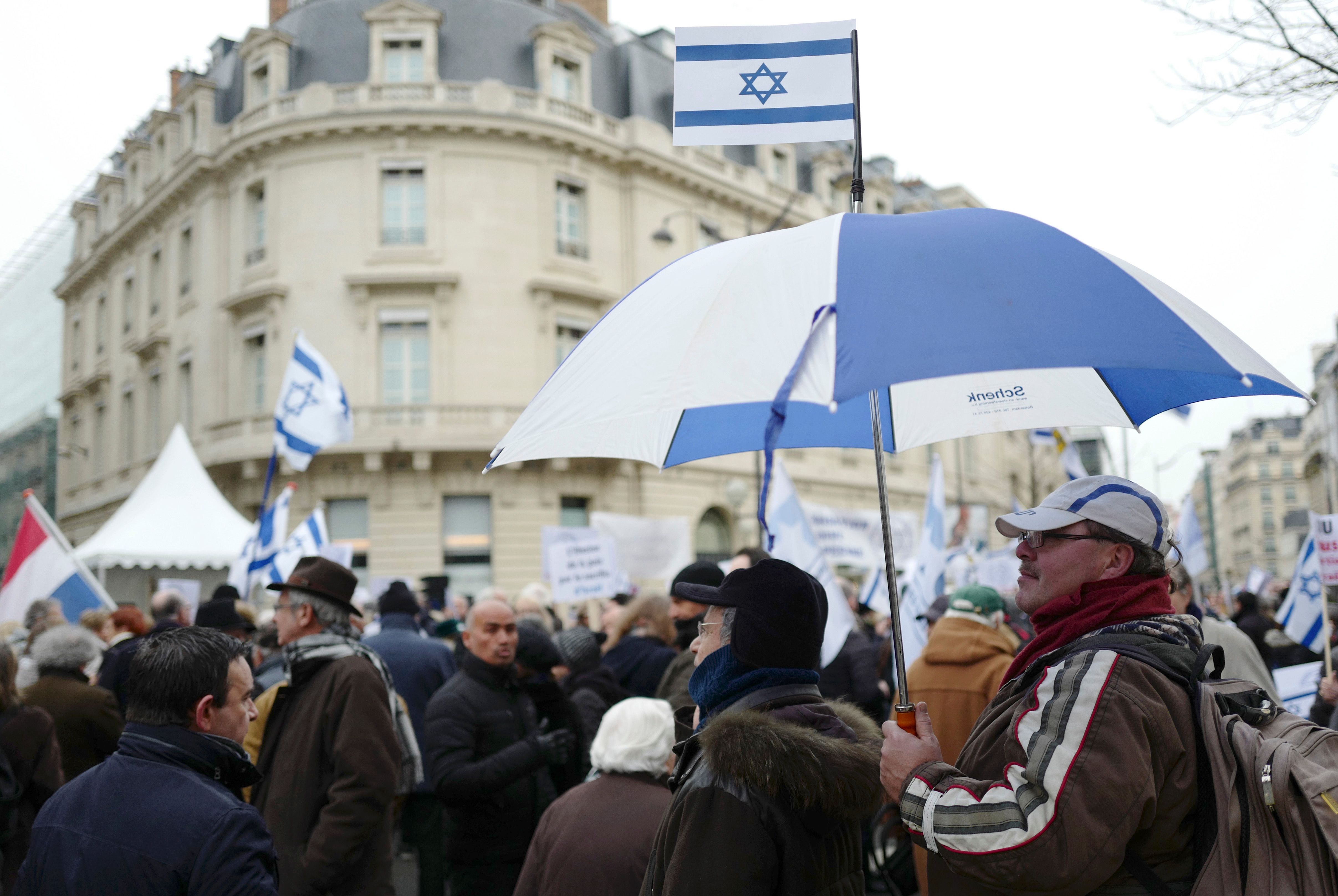 جانب من مظاهرات الإسرائيليين احتجاجا على مؤتمر السلام