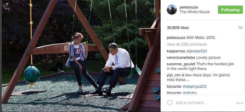 اوباما مع ابنته الكبرى