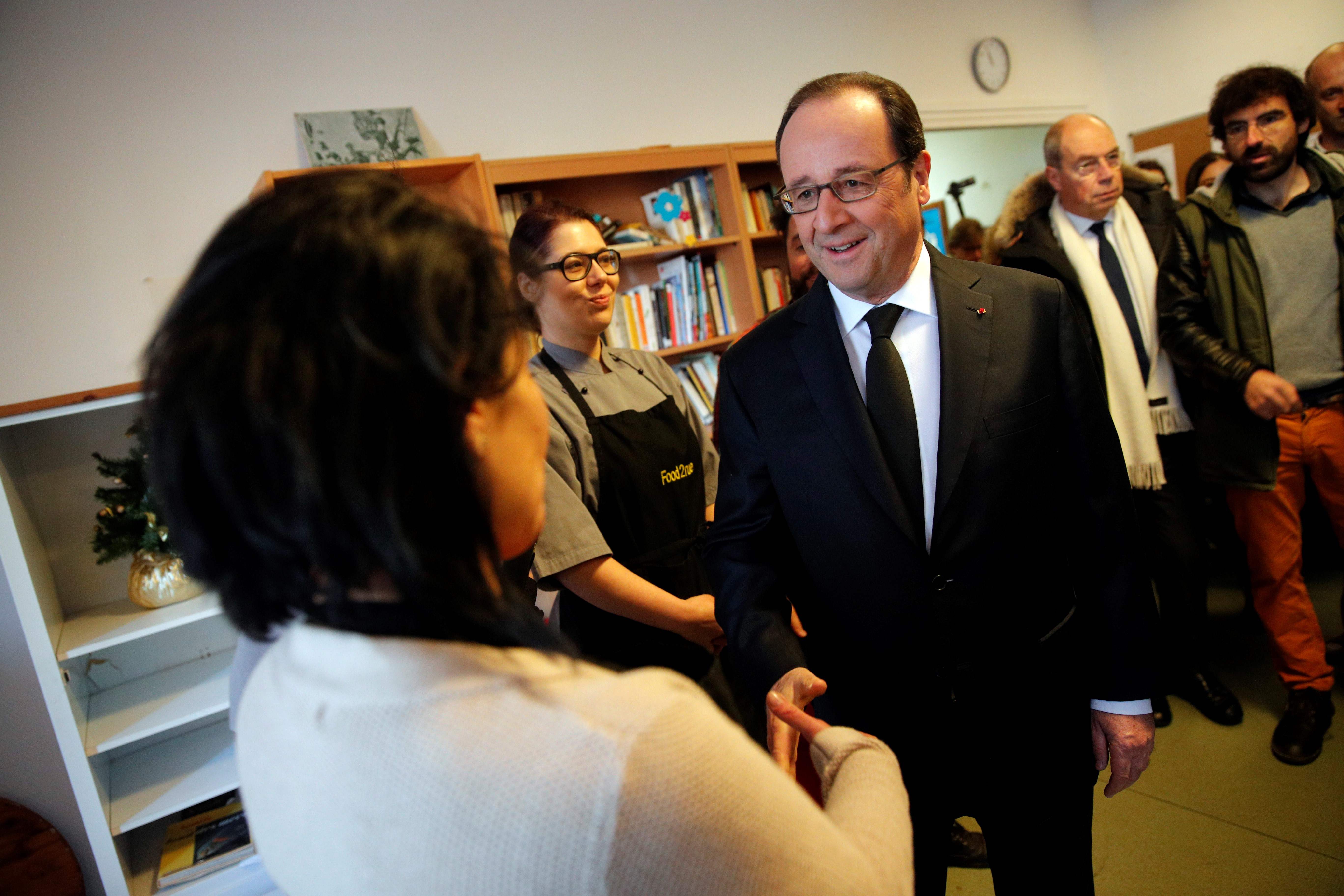 استقبال الرئيس الفرنسى فرانسوا هولاند فى حفل افتتاح صندوق مكافحة الفقر بباريس