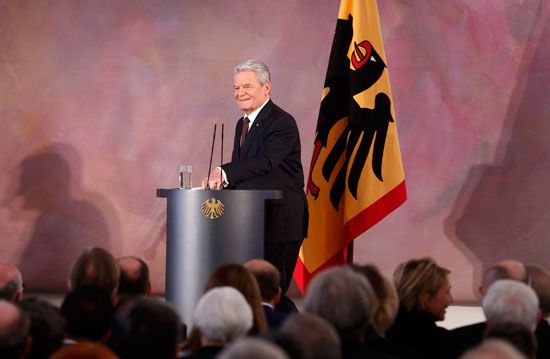 الرئيس الألمانى المنتهية ولايته يلقى خطابه الأخير فى القصر الرئاسى