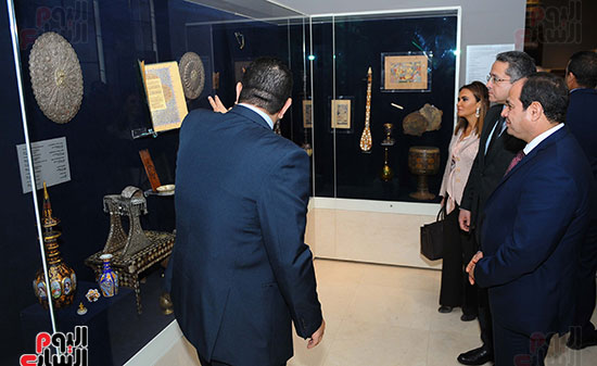 السيسى يفتتح متحف الفن الإسلامى بعد 3 سنوات من تعرضه لهجوم إرهابى (4)