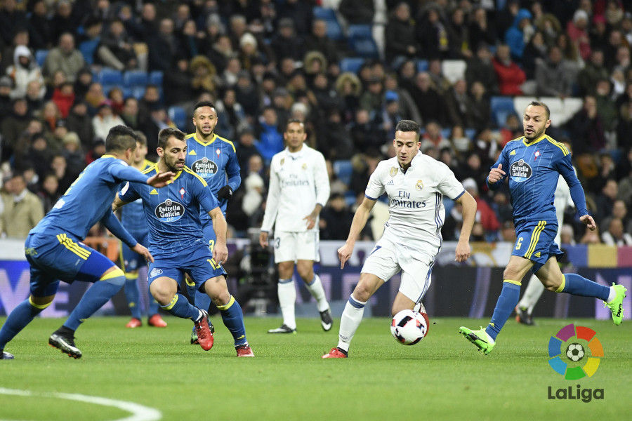 جانب من الشوط الأول لمباراة ريال مدريد وسيلتا فيجو