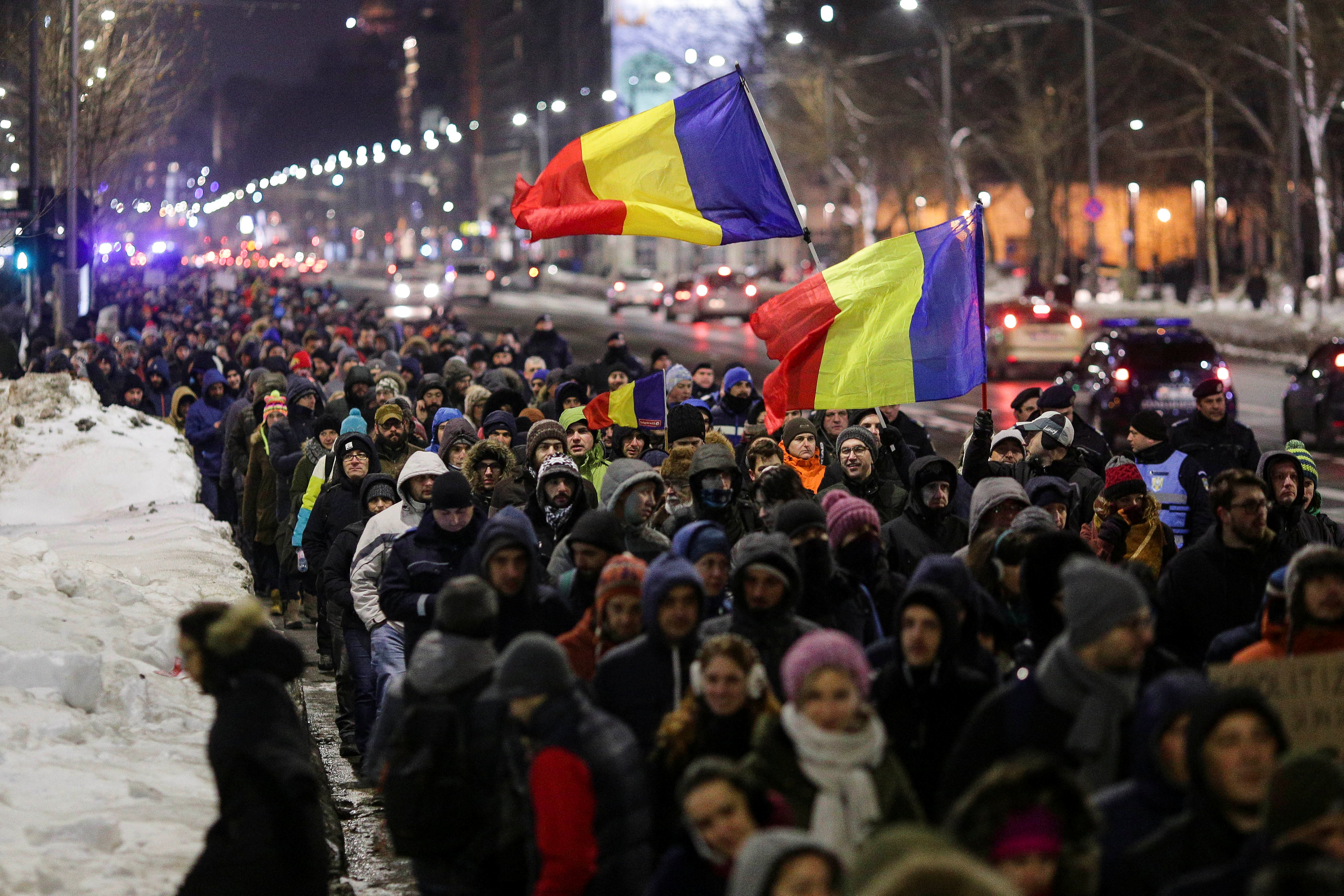 مظاهرات فى رومانيا ضد خطط حكومية تعيق الحرب على الفساد